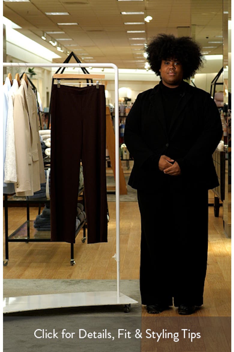 Elastic Waist Straight Leg Suit Pants video