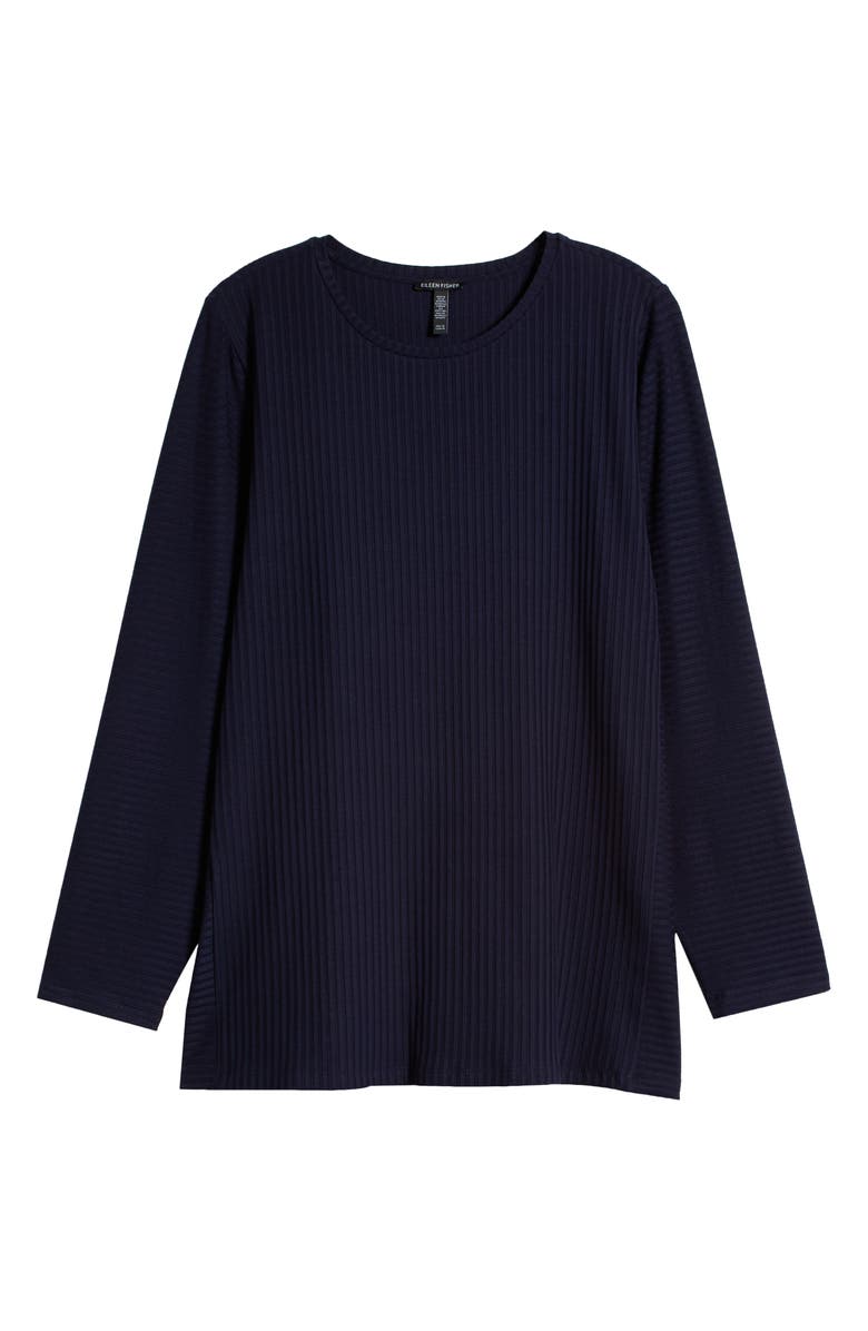 Eileen Fisher Rib Tunic Top, Alternate, color, Ink