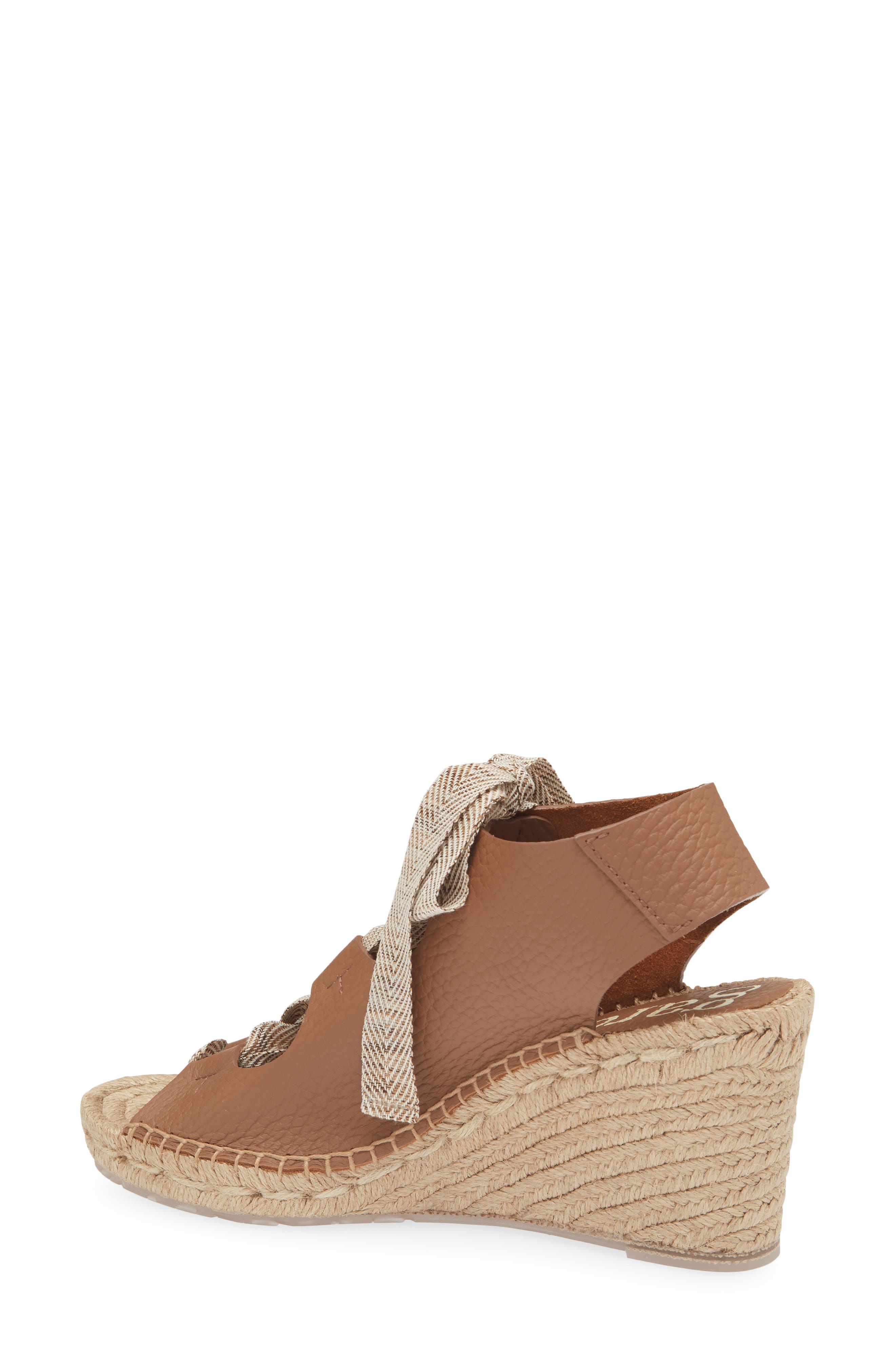 Pedro Garcia Otelia Wedge Sandal, Alternate, color, Saddle Cervo