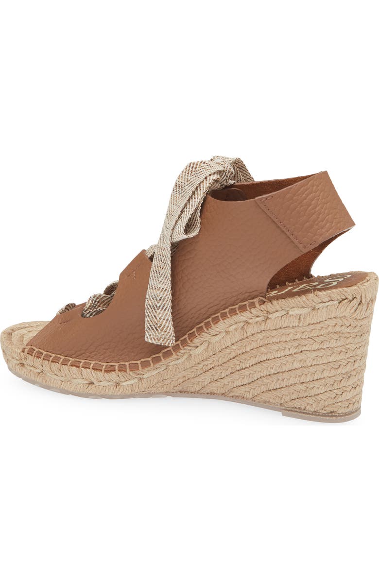 Pedro Garcia Otelia Wedge Sandal, Alternate, color, Saddle Cervo