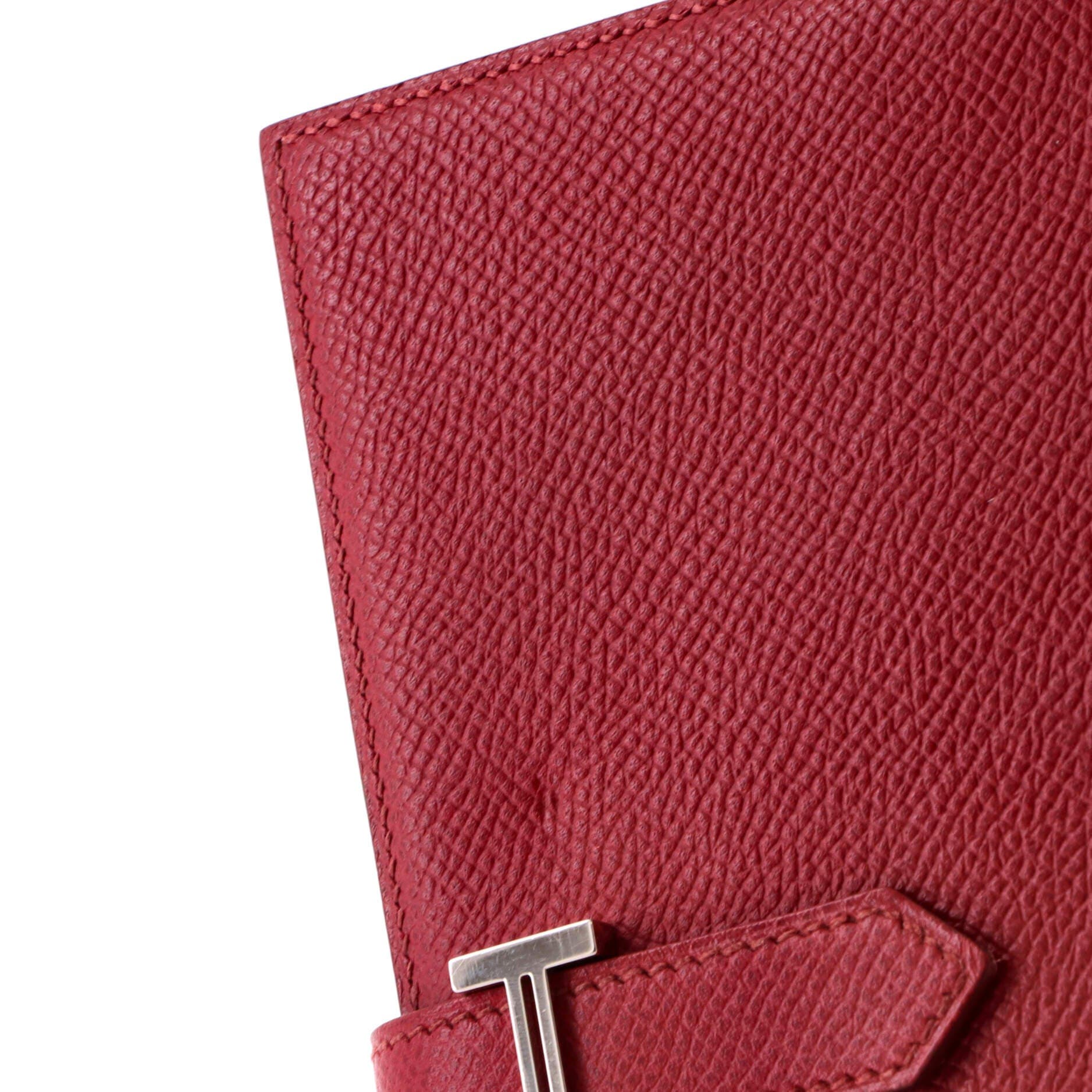Pre-Owned Hermes Bearn Wallet Epsom Long, Alternate, color, Rubis