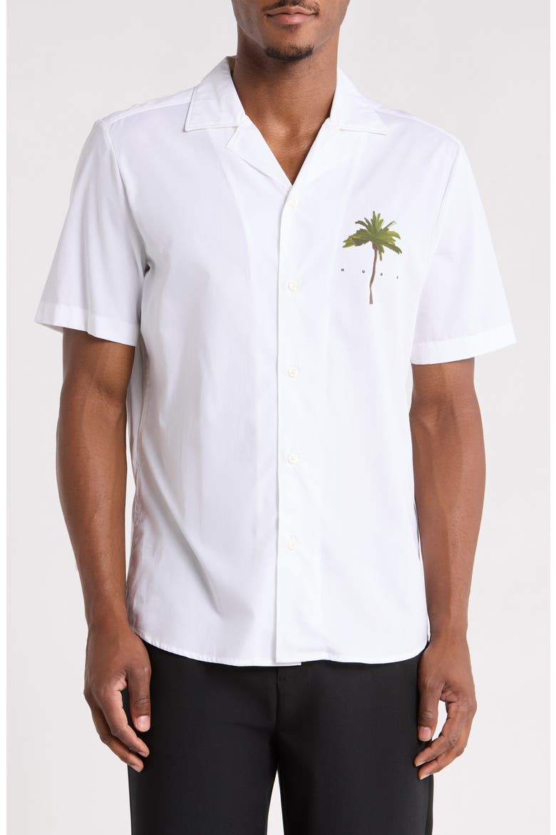 Ellino Cotton Camp Shirt, Main, color, NATURAL
