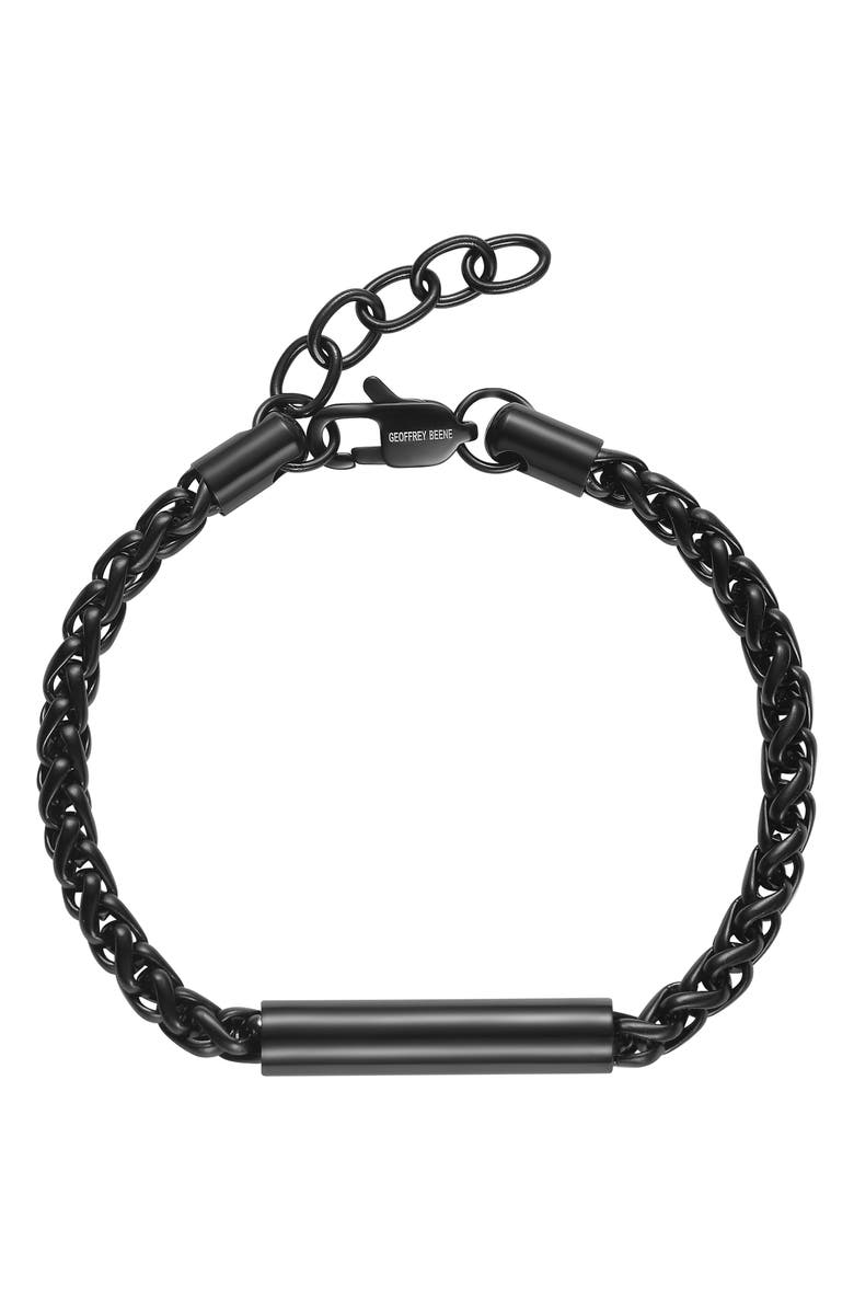 GEOFFREY BEENE Wheat Chain Bracelet, Alternate, color, Black
