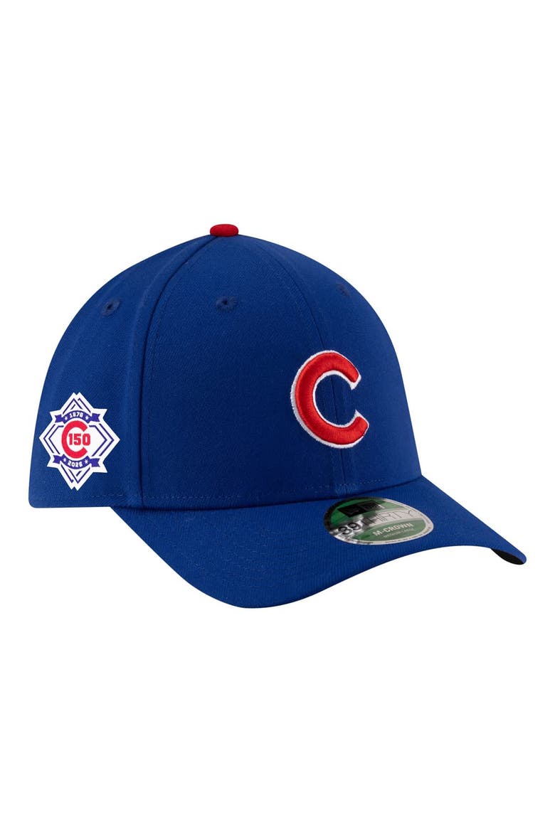 Men's New Era Royal Chicago Cubs 150th Anniversary 39THIRTY M-Crown Flex Hat, Main, color, Royal