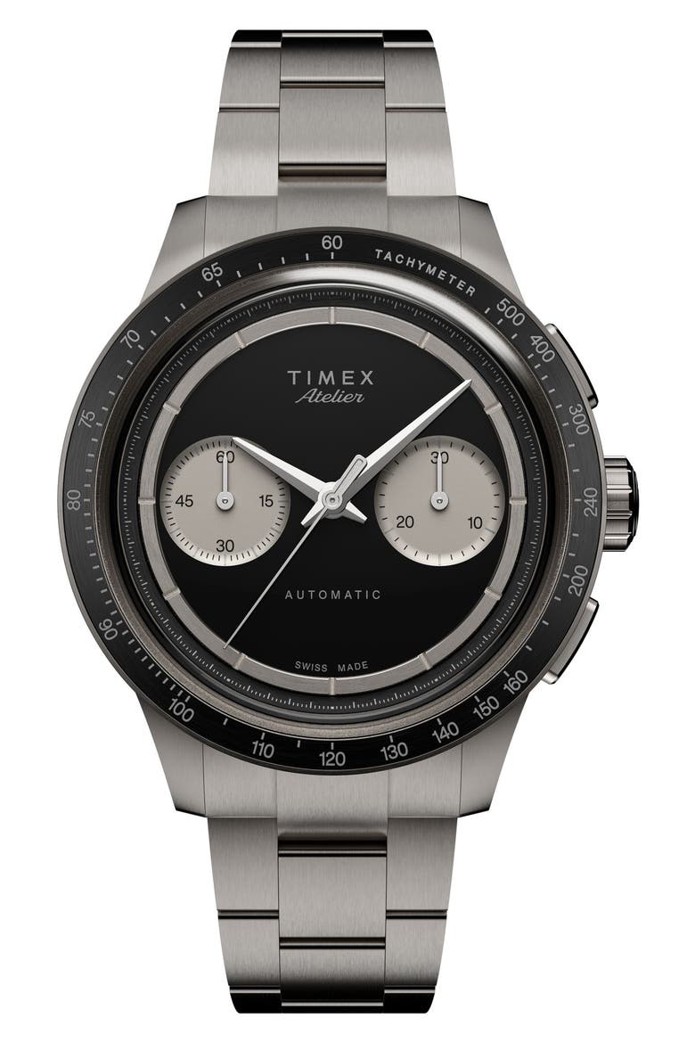 Atelier Automatic Chronograph Titanium Watch, 42mm, Main, color, TITANIUM