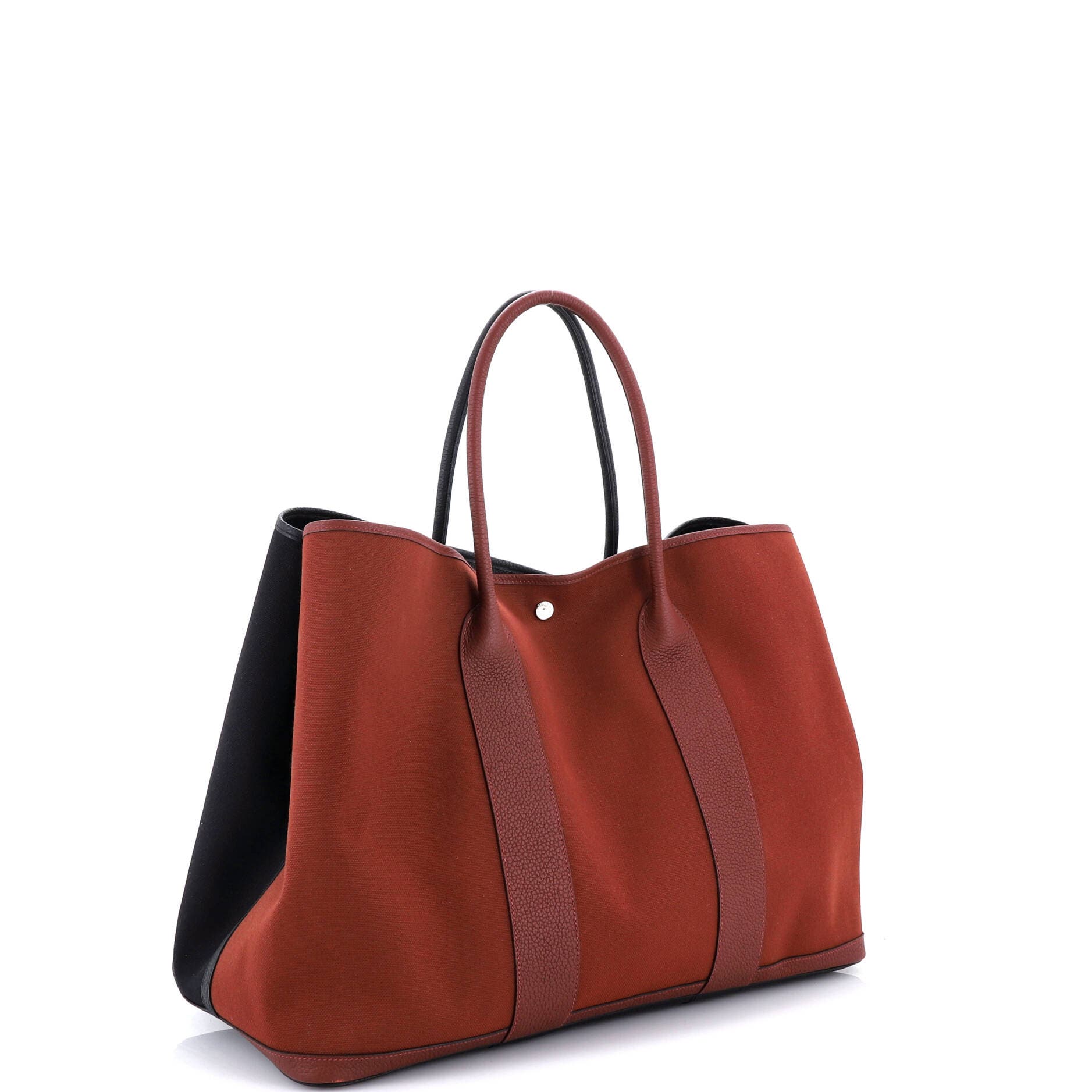 Pre-Owned Hermes Garden Party Voyage Tote Toile and Leather 49, Alternate, color, Rouge H/Noir