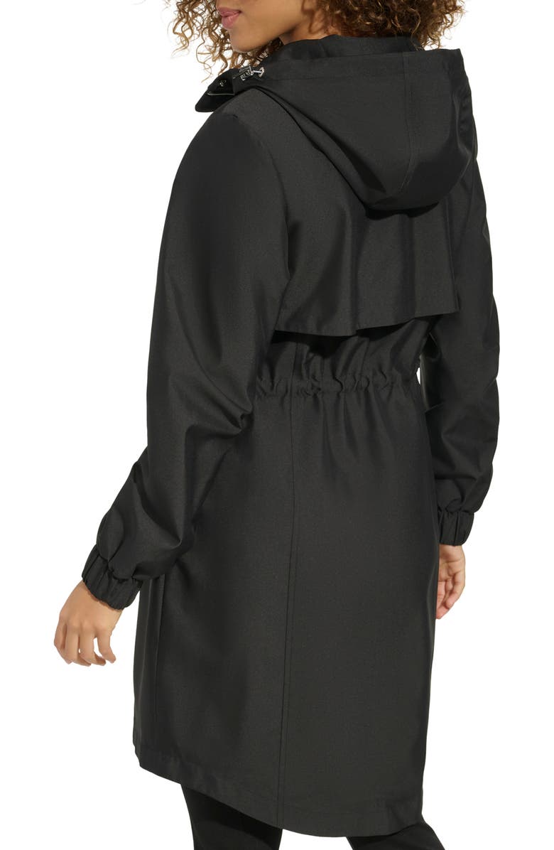 KARL LAGERFELD PARIS Hooded Trench Coat, Alternate, color, 