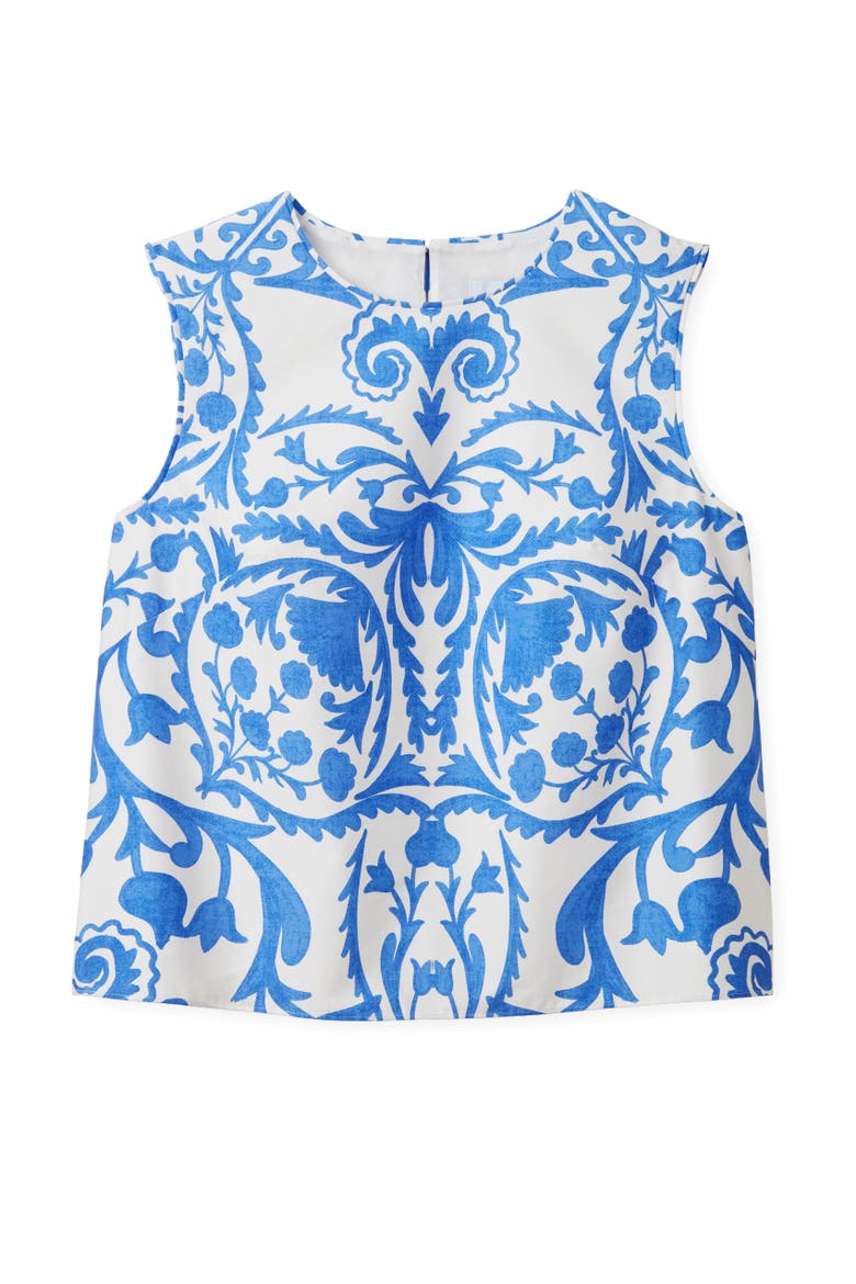 Linda Printed Shell, Main, color, Provence Blue