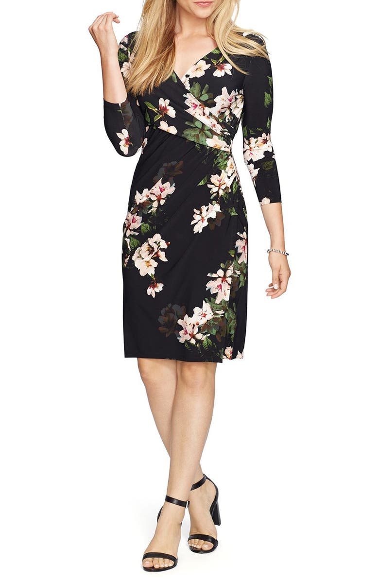 Lauren Ralph Lauren Floral Faux Wrap Dress, Main, color,