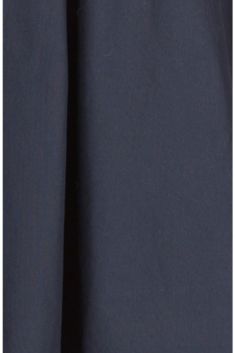 Collared Poplin Fit & Flare Shirtdress, Alternate, color, NAVY