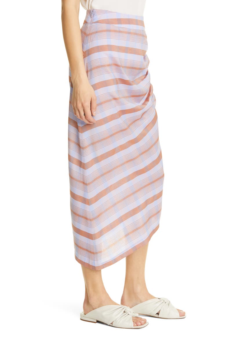 Asymmetrical Gathered Skirt, Alternate, color, LAVENDER PLAID