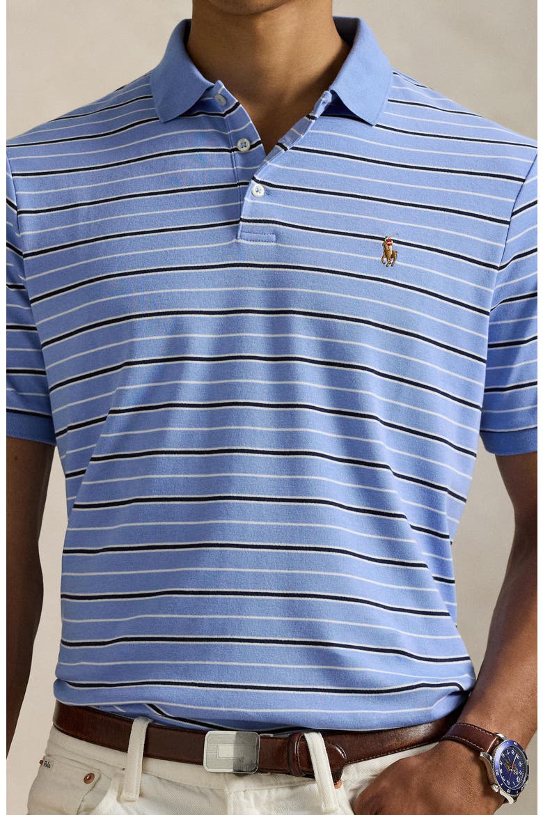 Classic Fit Stripe Cotton Polo, Alternate, color, FALL BLUE MULTI