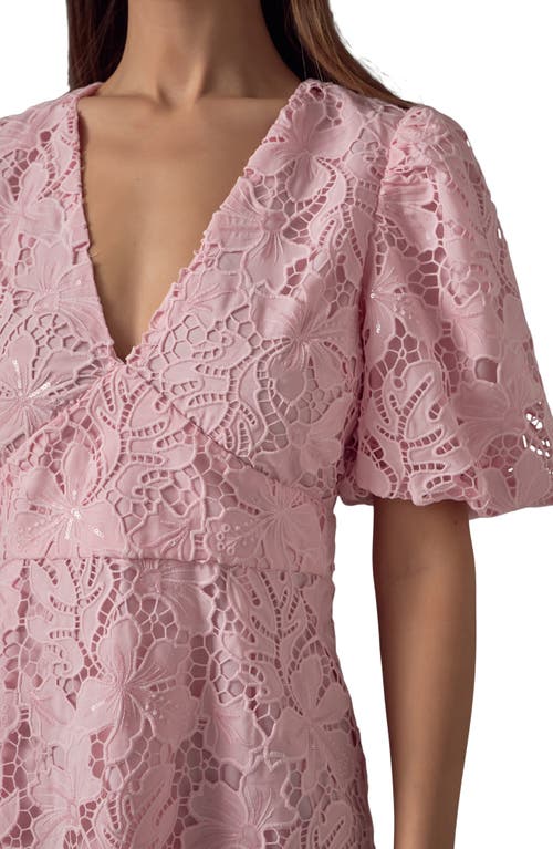 Endless Rose Sequin Lace Fit & Flare Minidress In Pink