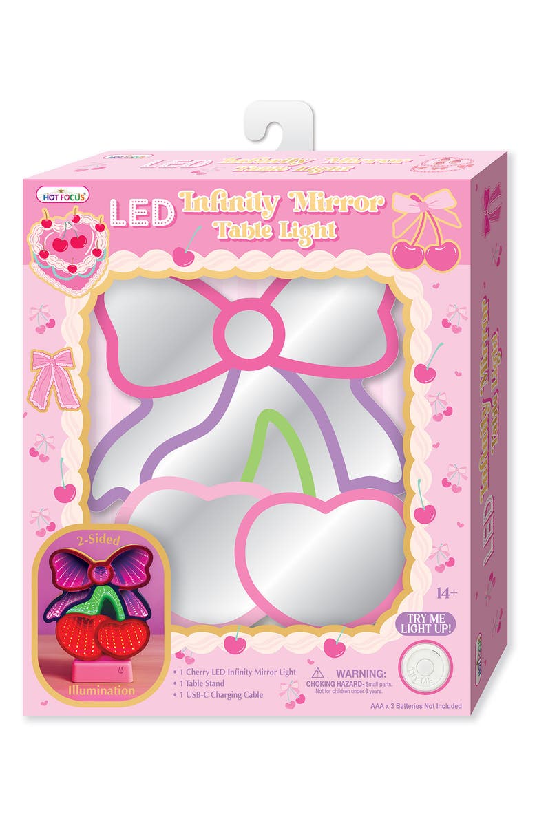 HOT FOCUS Kids' Cherry LED Infinity Mirror Light, Main, color, Multi