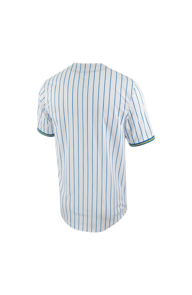 Nike Men's Nike White/Blue UCLA Bruins Pinstripe Replica Full-Button Baseball Jersey, Alternate, color, White