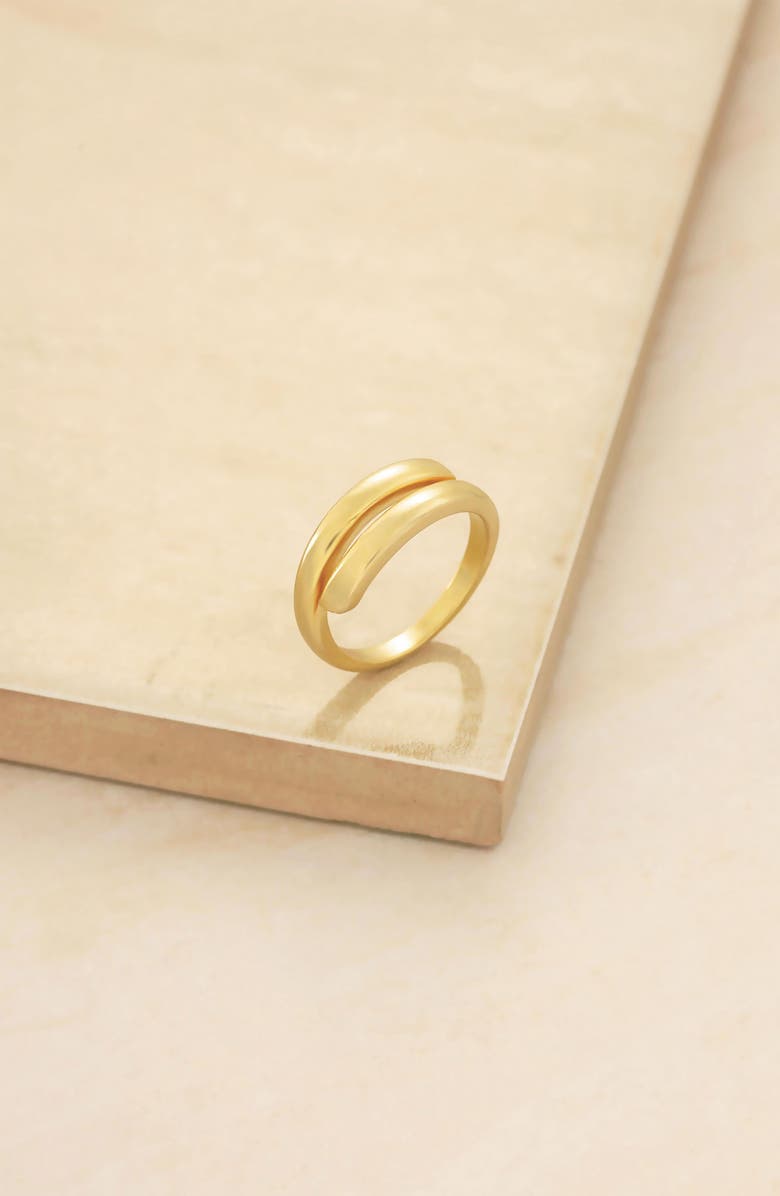 Ettika Smooth Wrap Ring, Alternate, color, Gold