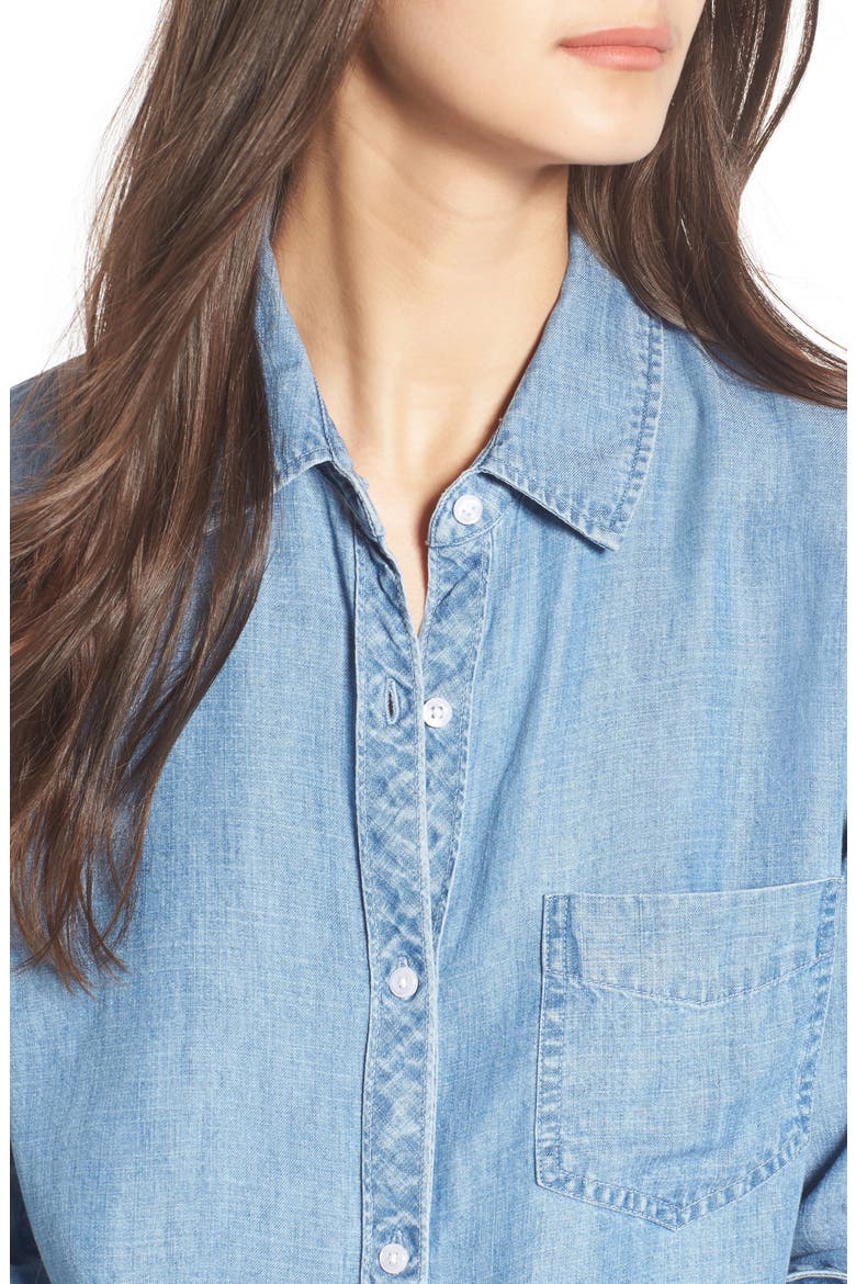 Ingrid Chambray Shirt, Alternate, color, INDIGO