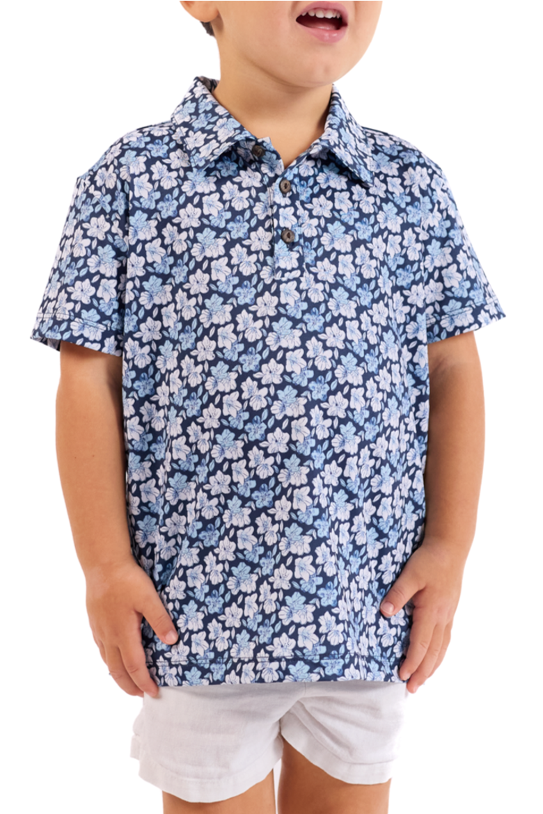 The Azaleas - Navy Boys Golf Polo, Main, color, Navy