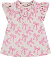 BABYFACE Bow Print Short Sleeve Dress