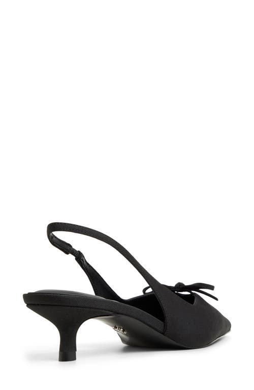 Aldo Azizza Slingback Pointed Toe Kitten Heel Pump In Black