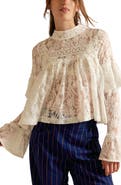 Free People Lilabeth Sheer Lace Top