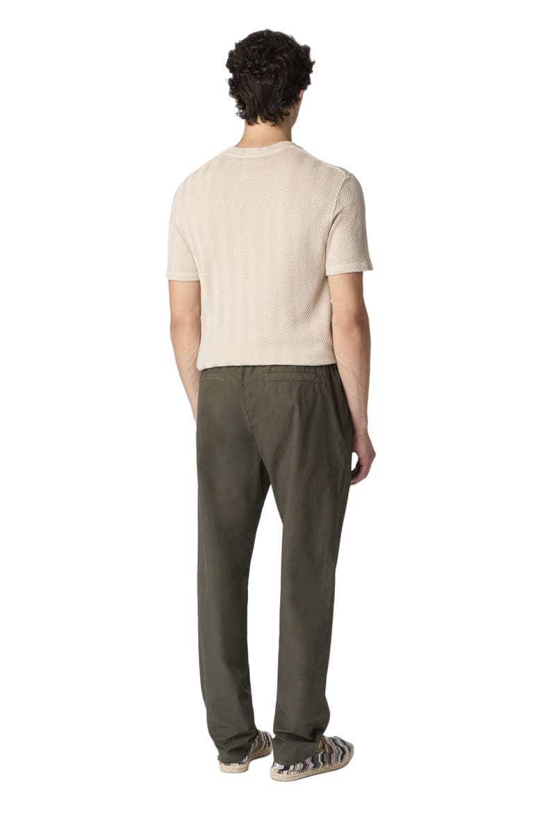 Cotton Canvas Trousers With Zigzag Insert, Alternate, color, Beige& White