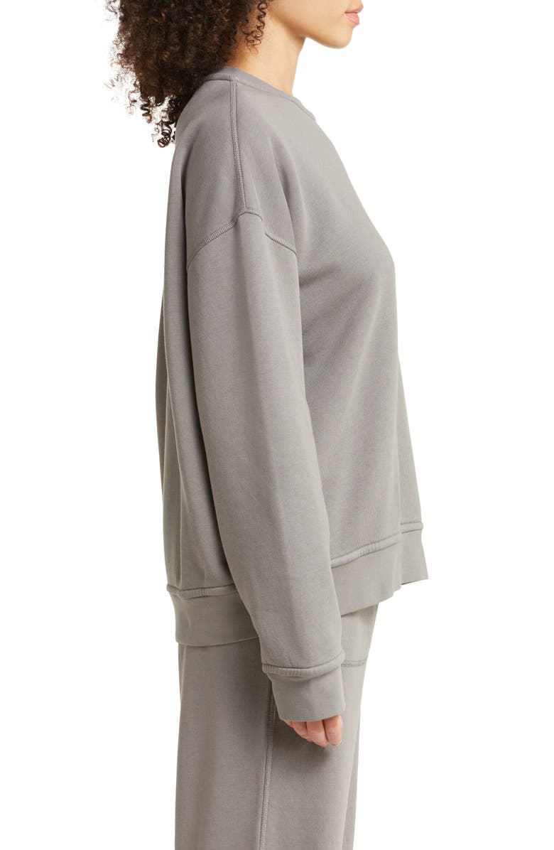 Lunya Silksweats<sup>™</sup> Oversize Cotton Blend Pajama Sweatshirt, Alternate, color, Ebbing Fog