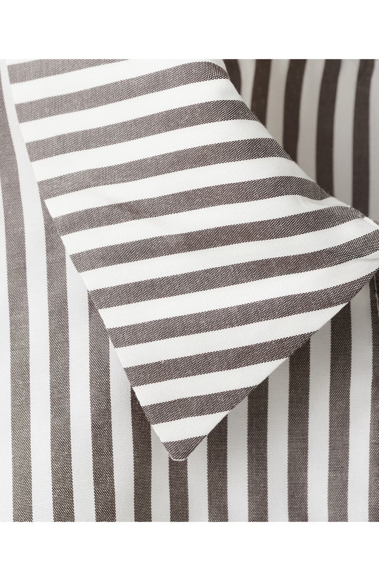 MANGO Stripe Short Sleeve Crop Button-Up Shirt, Alternate, color, 