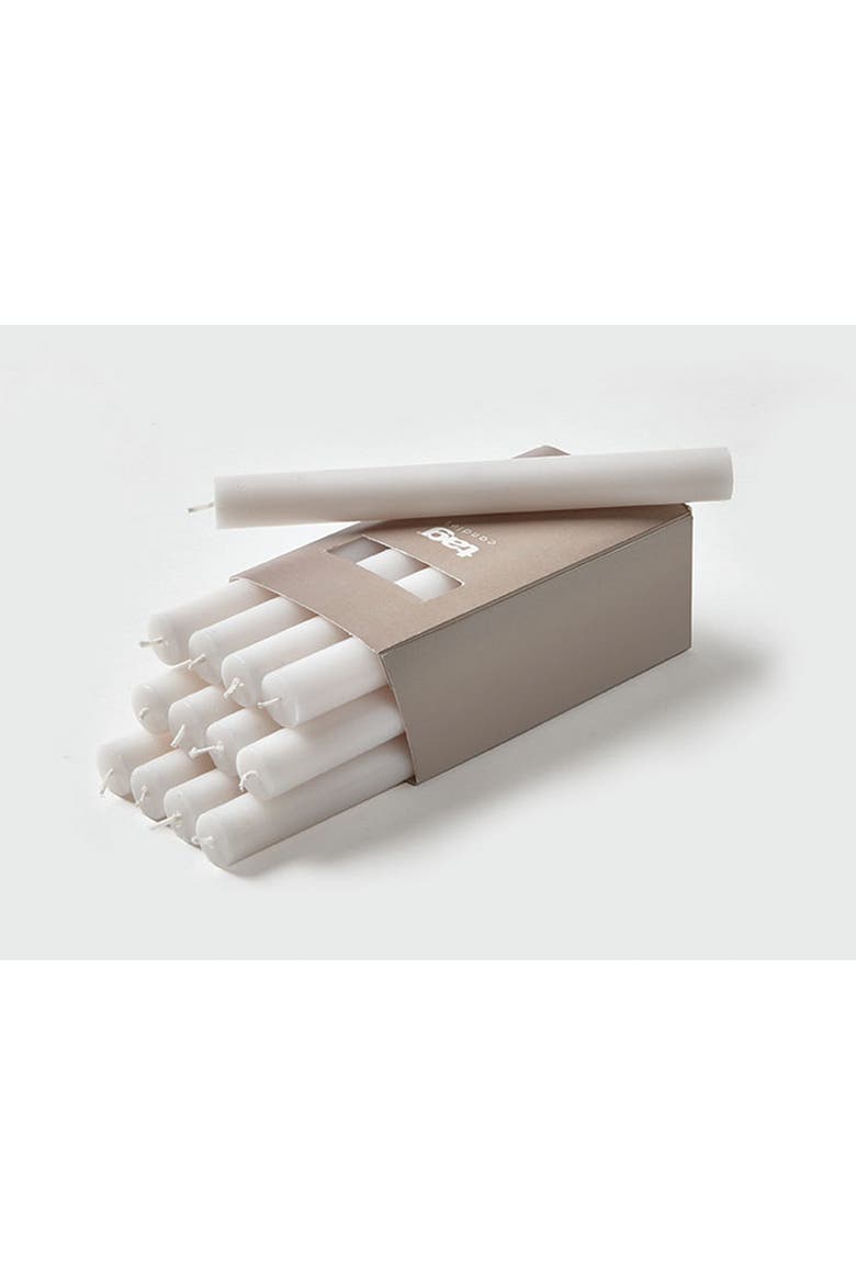 Classic White Taper Candle Straight Paraffin Wax 8 Inch, Alternate, color, White