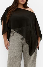 City Chic Chiffon Poncho