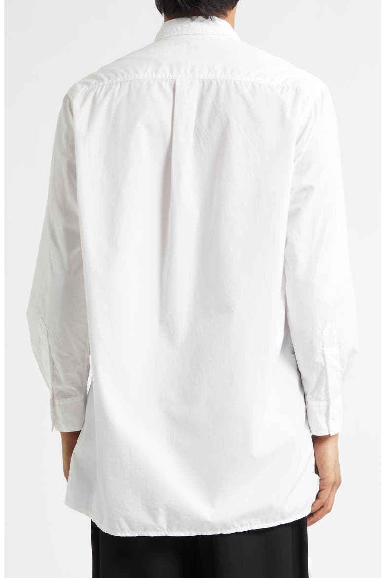 Big Standard Chainstitch Cotton Broadcloth Button-Up Shirt, Alternate, color, WHITE