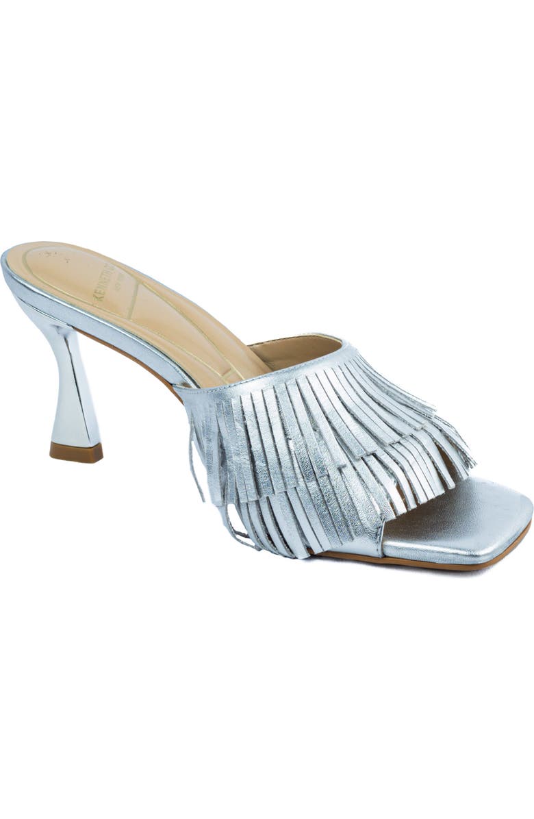 Kenneth Cole Darby Slide Sandal, Main, color, Silver Leather