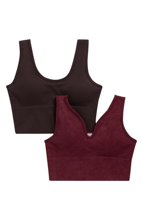 Calla 2-Pack Seamless Ribbed Sports Bras
