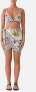 Camilla Eyelet Wrap Short Sarong W Tie Waist