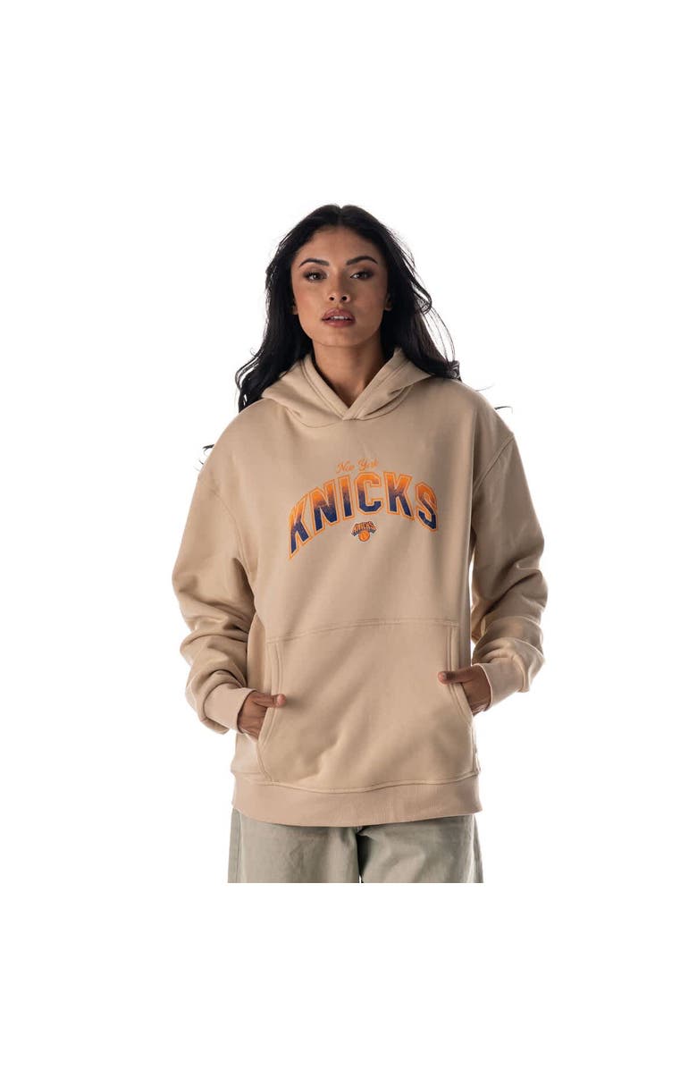 THE WILD COLLECTIVE Unisex The Wild Collective  Tan New York Knicks Mantra Premium Hoodie, Alternate, color, Tan