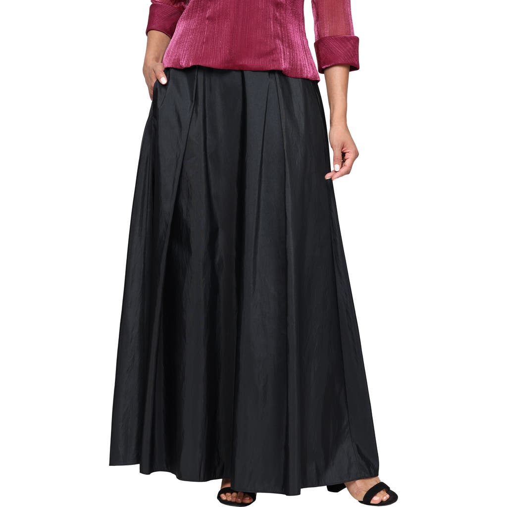 Alex Evenings Washer Taffeta Ballgown Skirt in Black at Nordstrom, Size Large