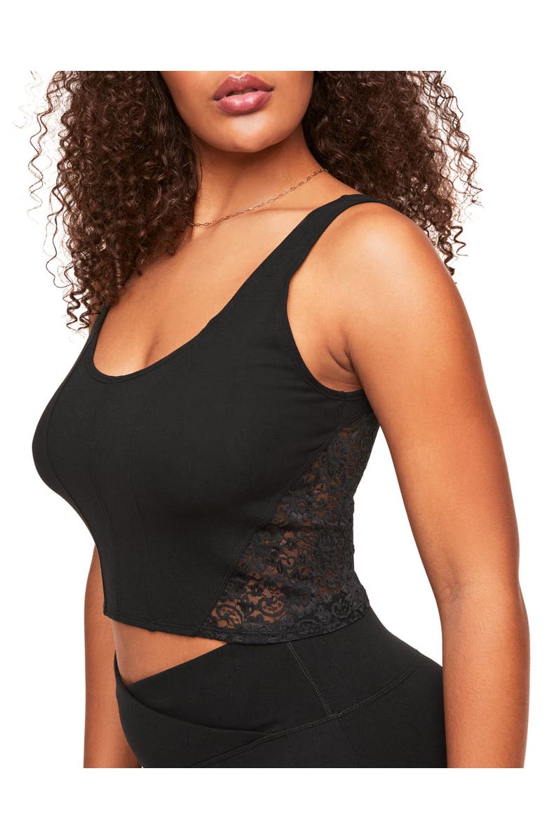 Adore Me Floriana Tank, Alternate, color, Black