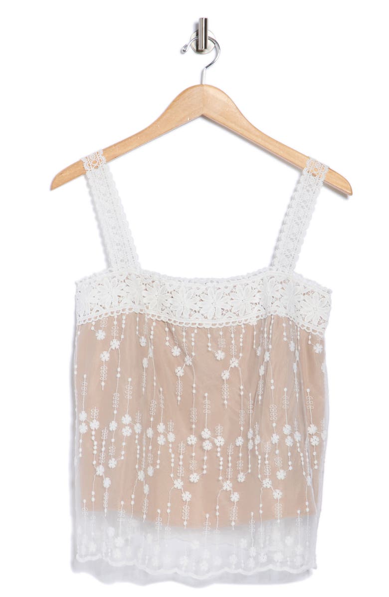Forgotten Grace Embroidered Lace Camisole, Alternate, color, White