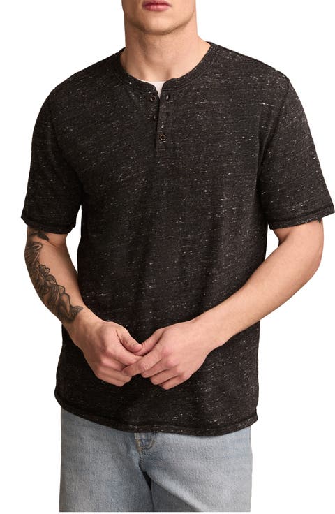 Short Sleeve Cotton Blend Henley