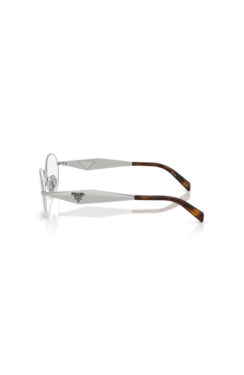 Prada 54mm Oval optical glasses, Alternate, color, Silver