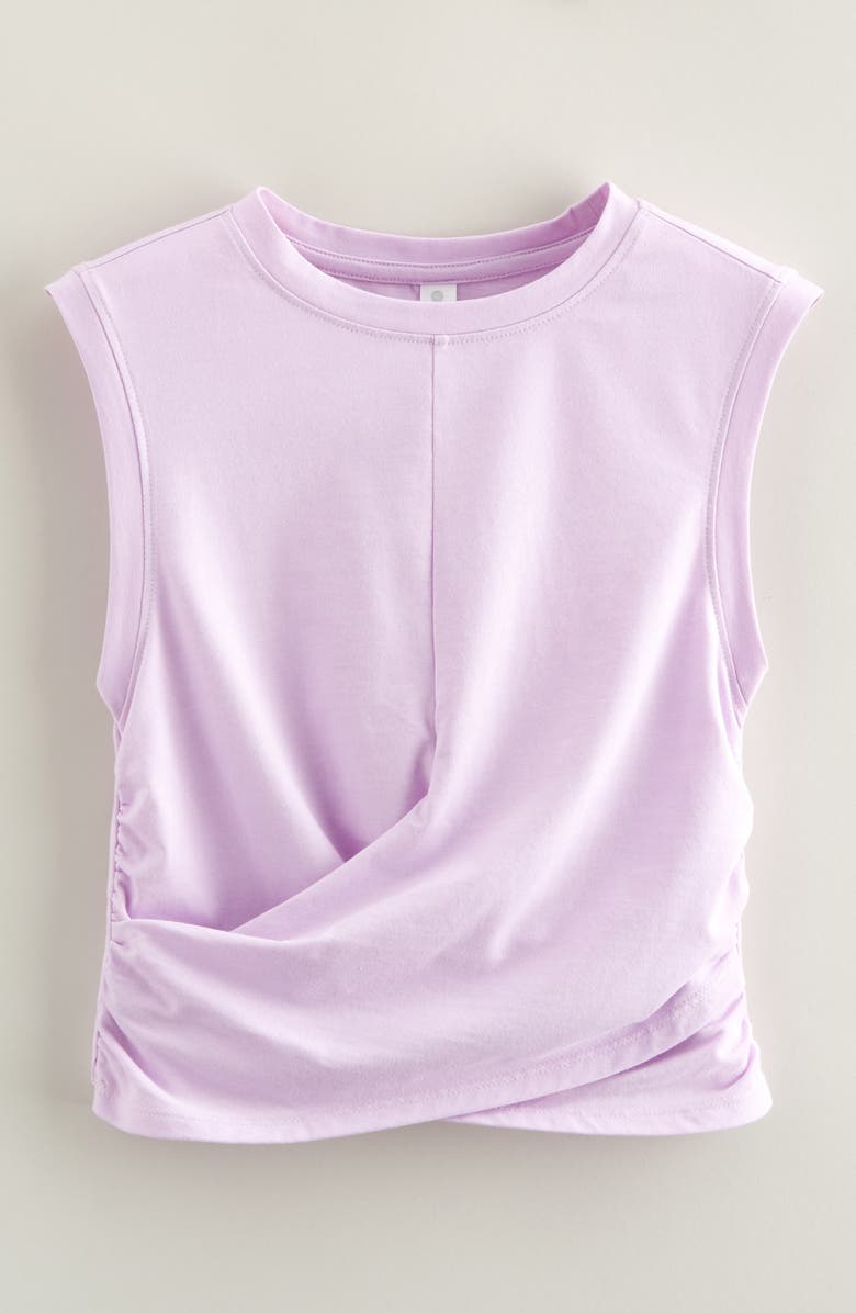 Zella Girl Kids' Twist Front T-Shirt, Main, color, Purple Sugar