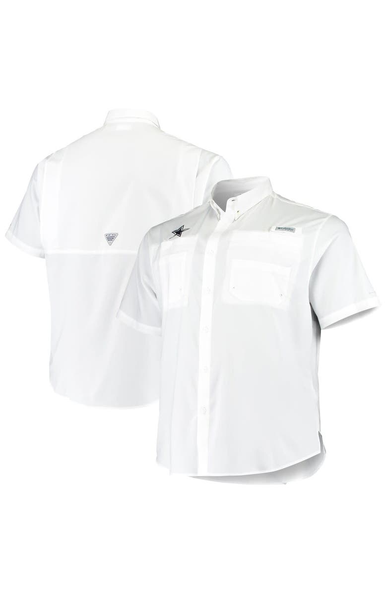 Columbia Men's Columbia White Dallas Cowboys Big & Tall Tamiami Woven Button-Down Shirt, Main, color, White