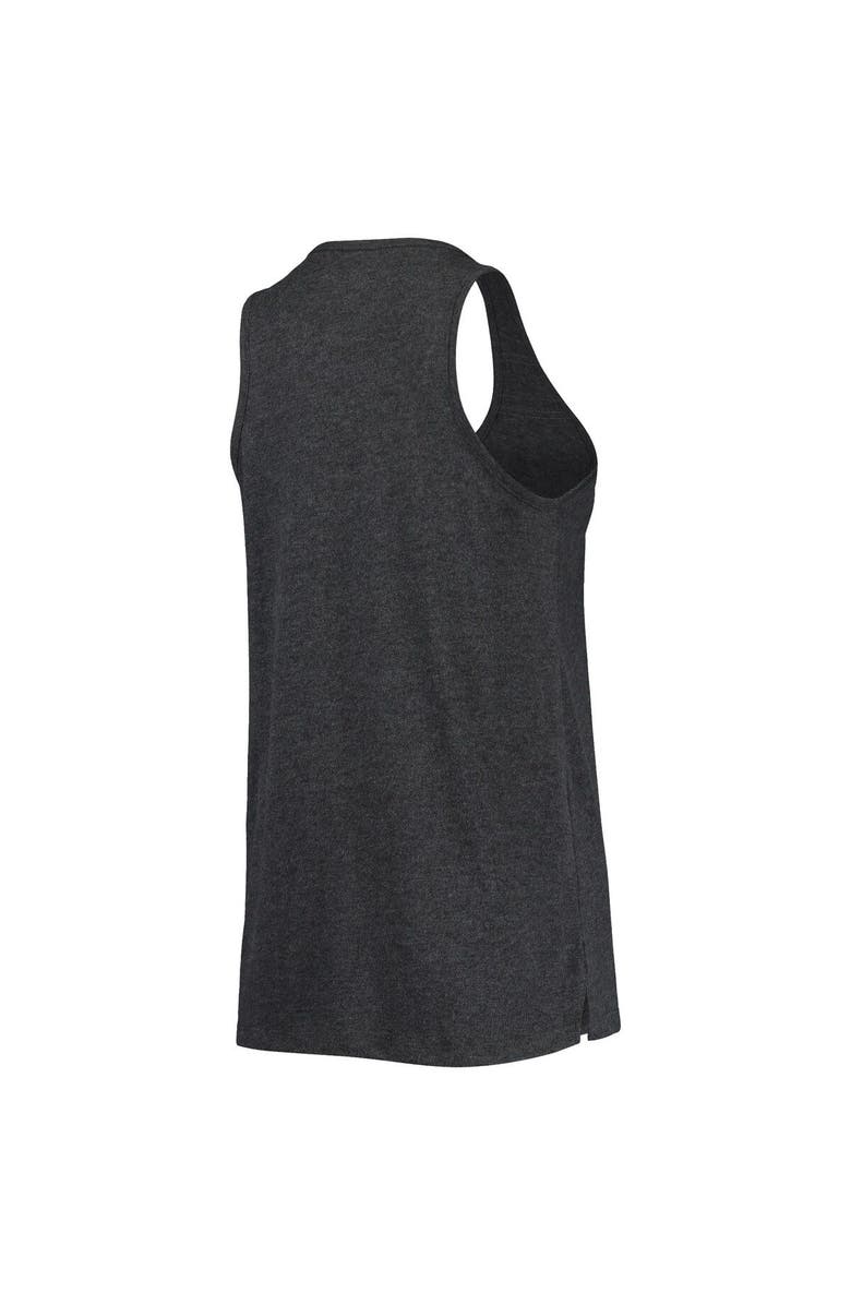 New Era Women's New Era Heathered Black Brooklyn Nets Scoop-Neck Racerback Tank Top, Alternate, color, Heather Black