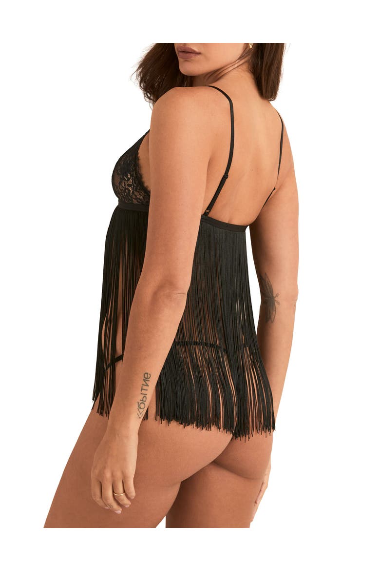Charizma Babydoll & G-String Set Lingerie, Alternate, color, Black