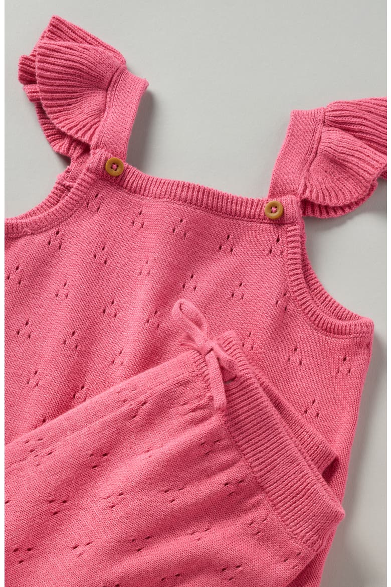 Cap Sleeve Sweater & Shorts Set, Alternate, color, PINK SUNSET