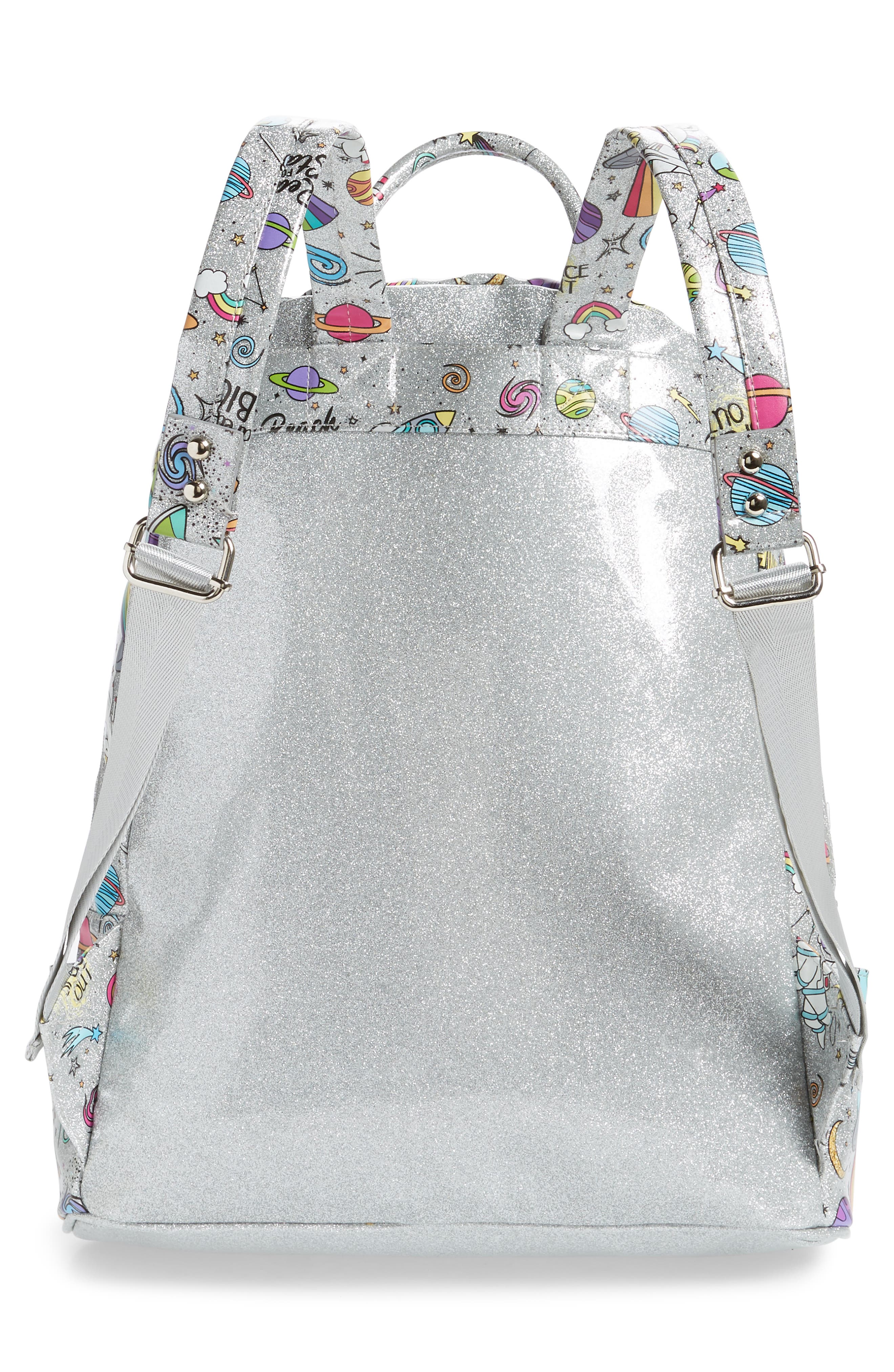 Bari Lynn Emoji Metallic Backpack, Alternate, color, 