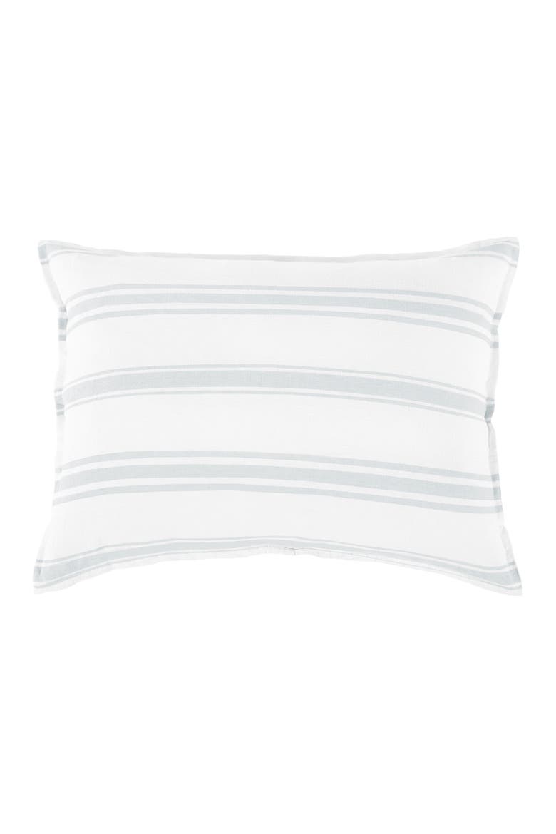 Big Jackson Linen Accent Pillow, Main, color, WHITE/OCEAN