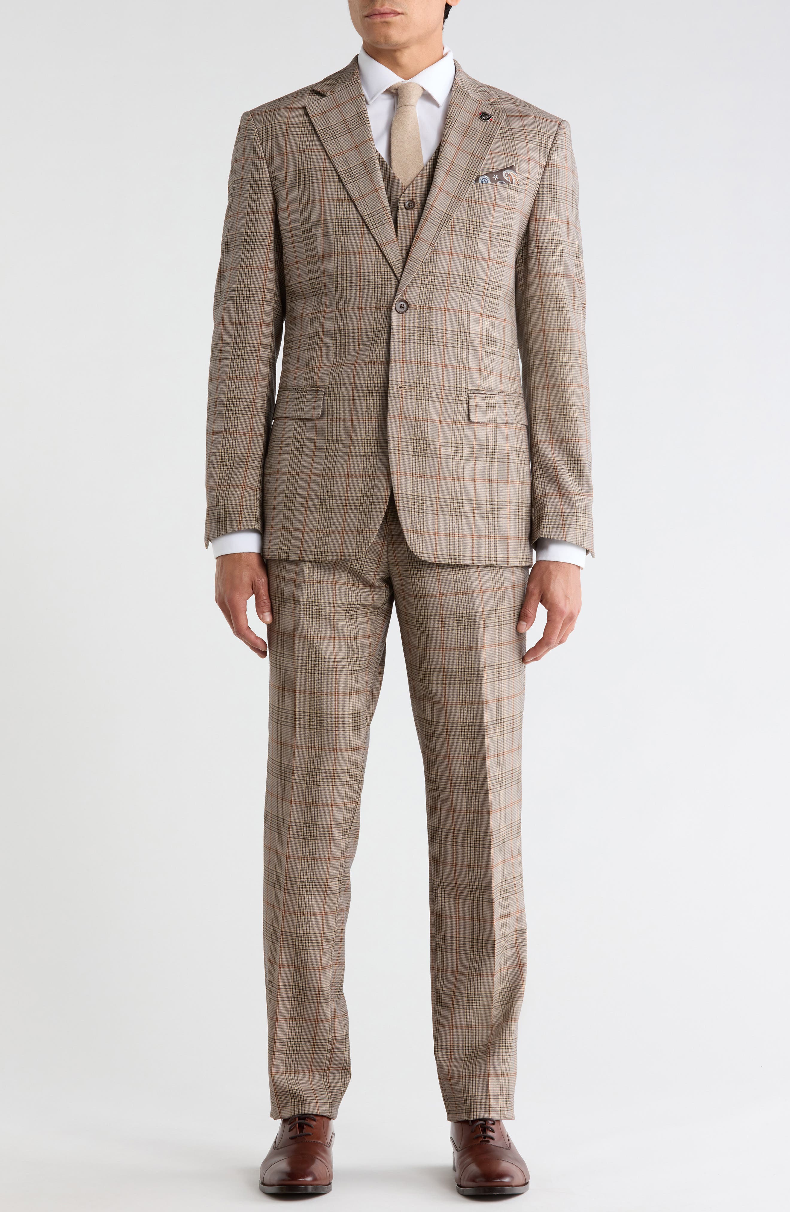 Glen Plaid 3-Piece Suit Set