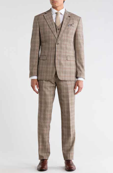 Glen Plaid 3-Piece Suit Set