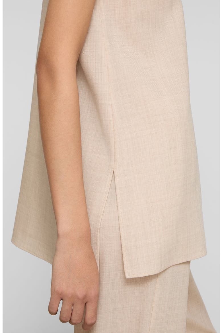 Scoop Neck Wool & Silk Long Tank, Alternate, color, TAUPE MELANGE